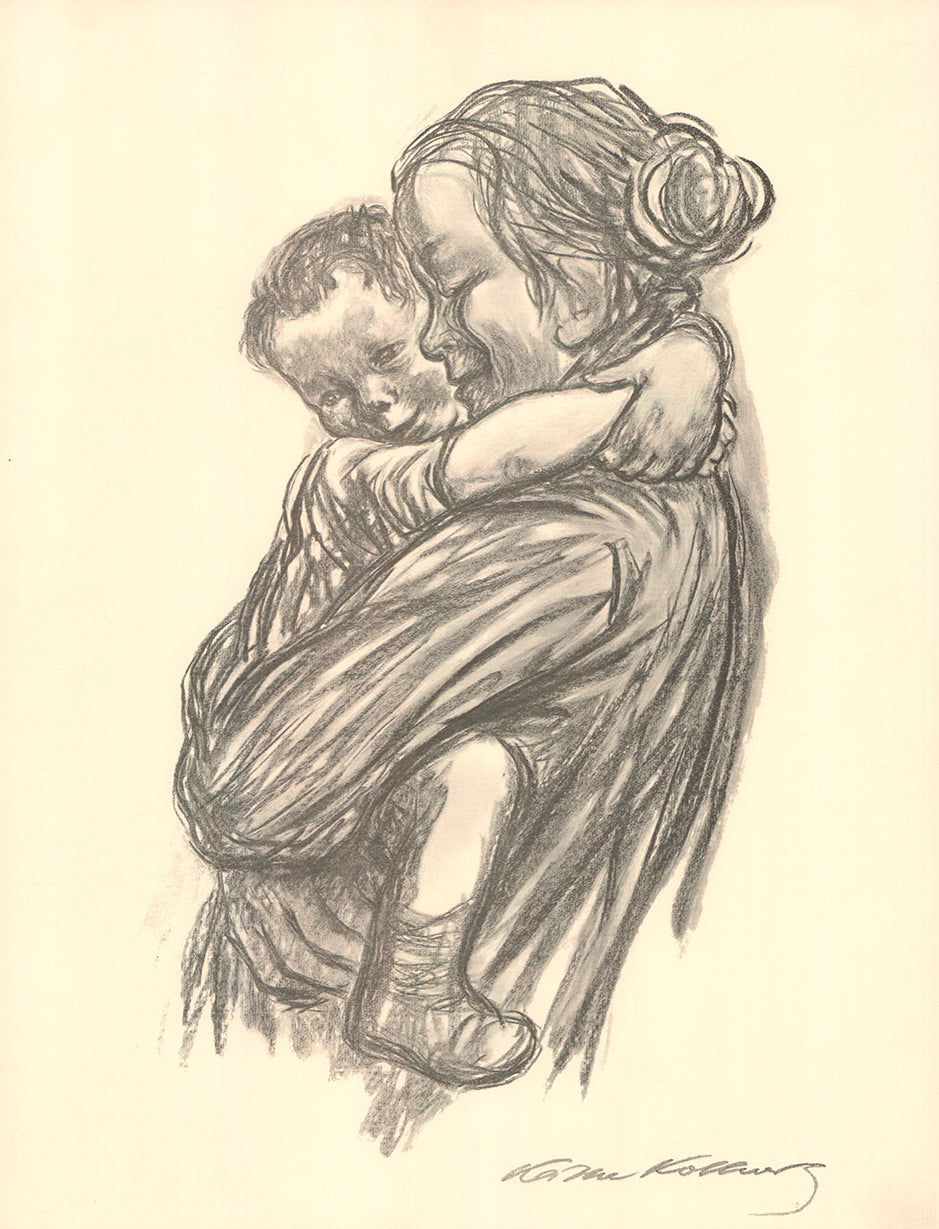 Kathe store Kollwitz Mother and Child offset litho print signed