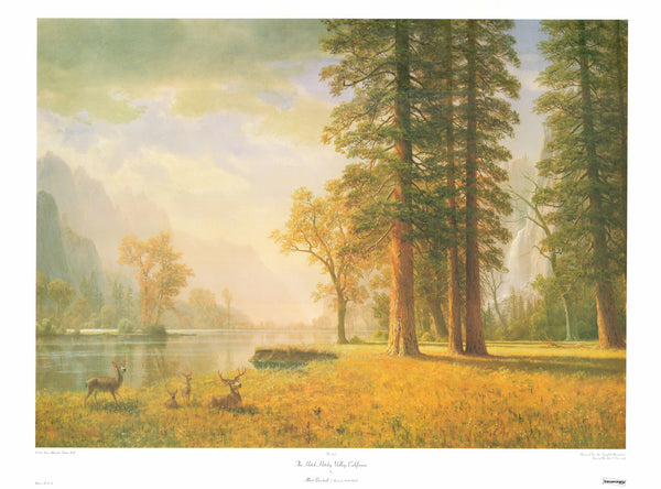 The Hetch Hetchy Valley, California by Albert Bierstadt - 28 X 38 Inches (Art Print)