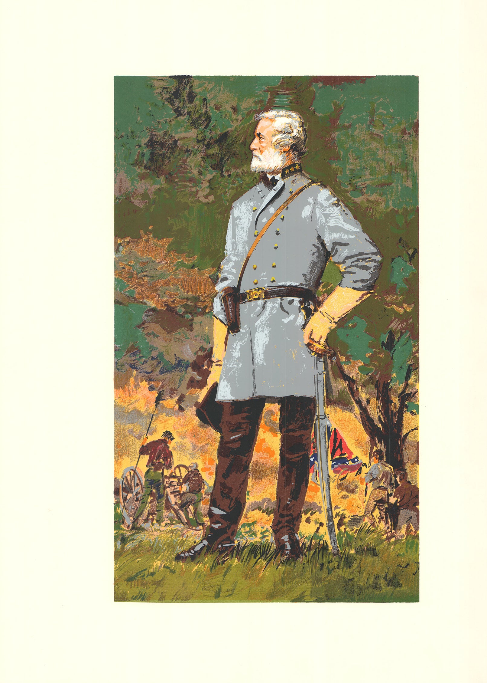 Gen. Robert E. Lee by L. Cary - 23 X 32 Inches (Hand Colored Art Print ...