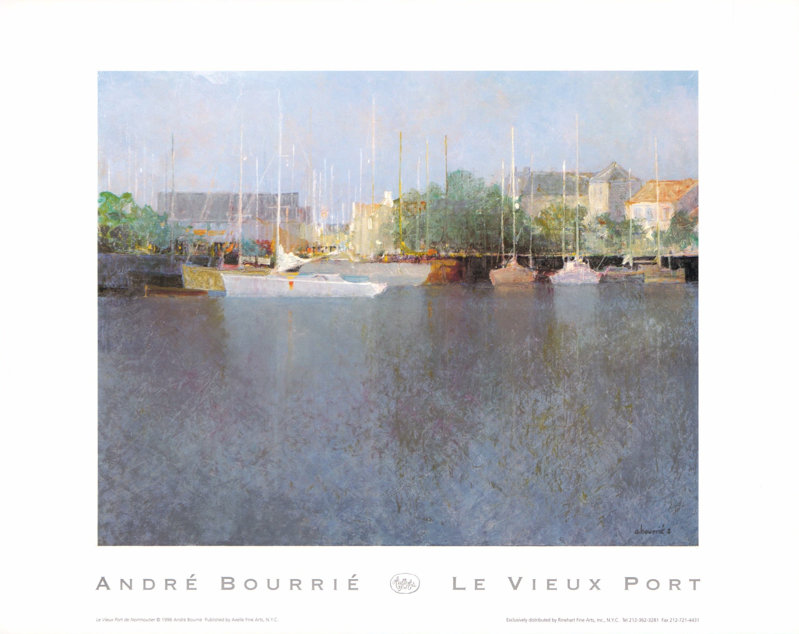 Le Vieux Port de Noirmoutier,1996 by André Bourrié-11X14