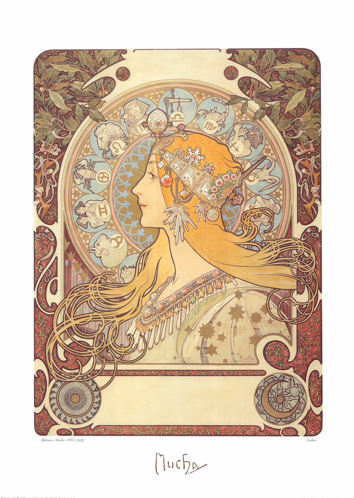 Zodiac 1887 By Alphonse Mucha 20 X 28 Inches Art Print Artistica zodiac-1887-by-alphonse-mucha-20-x-28-inches-art-print-artistica