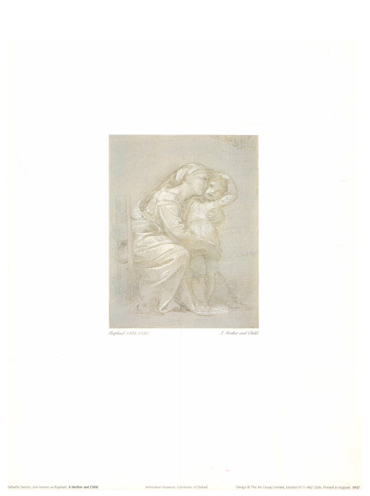 A Mother and Child by Raffaello Sanzio - 12 X 16 Inches (Art Print).