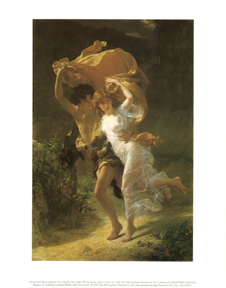 The Storm, 1880 by Pierre Auguste Cot - 11 X 14 Inches (Art Print