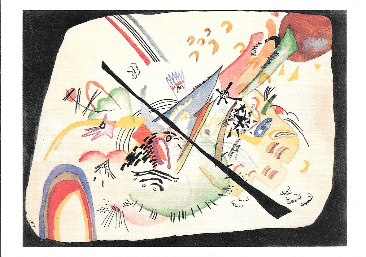 1art1 Stampa Su Tela Wassily Kandinsky – Segmento Blu, 1919 – Quadro 80x60 Cm Su Barella – Made In Europe - 2