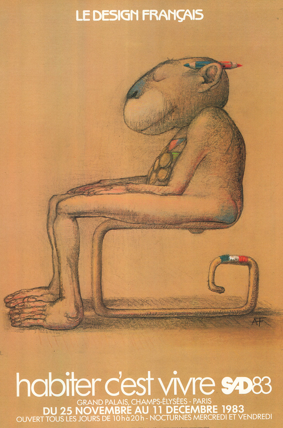 Le Design Francais 1983 by André Francois - 16 X 24 Inches (Offset