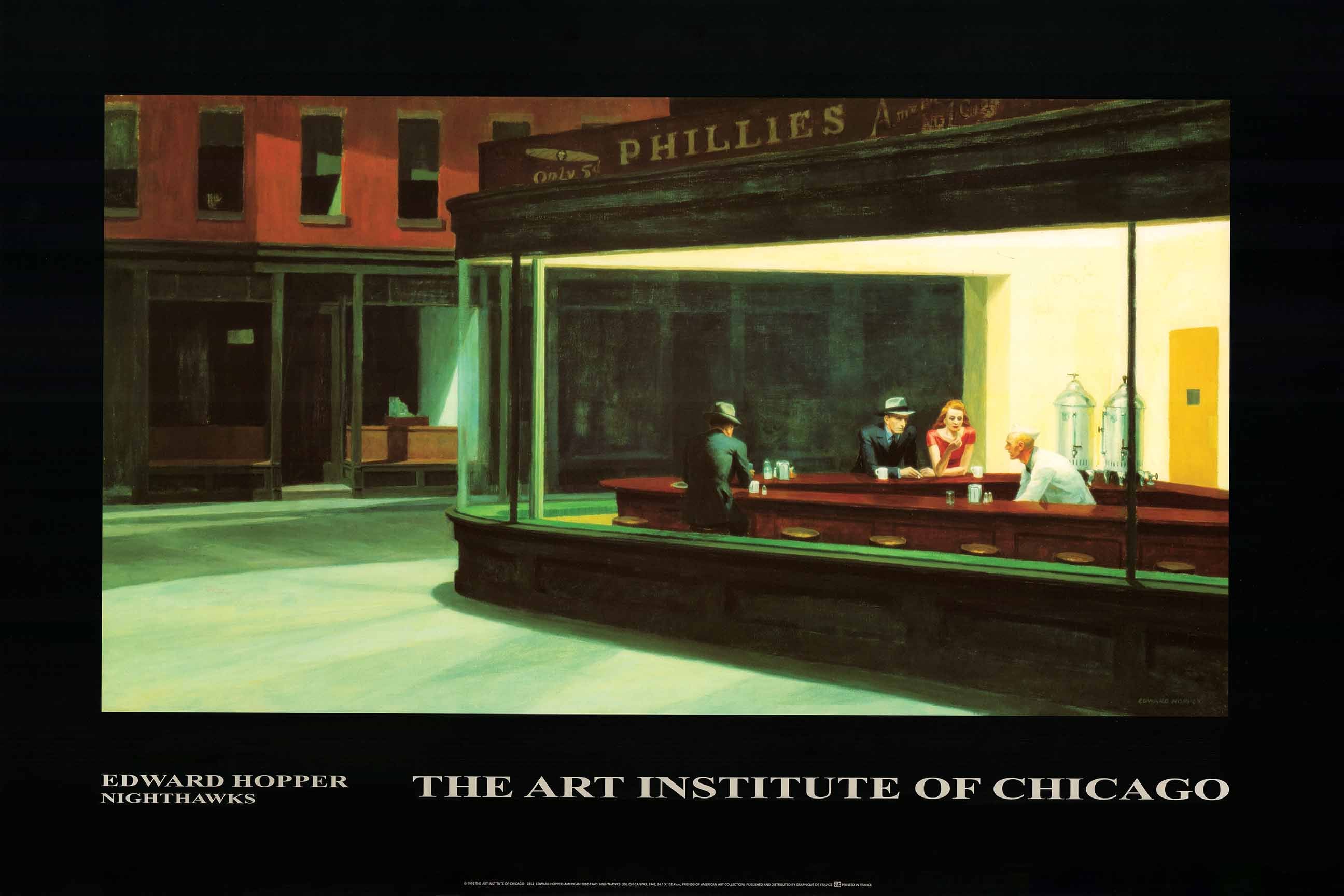 Nighthawks, 1942 by Edward Hopper - 24 X 36 Inches (Art Print) – Artistica  Fine Art