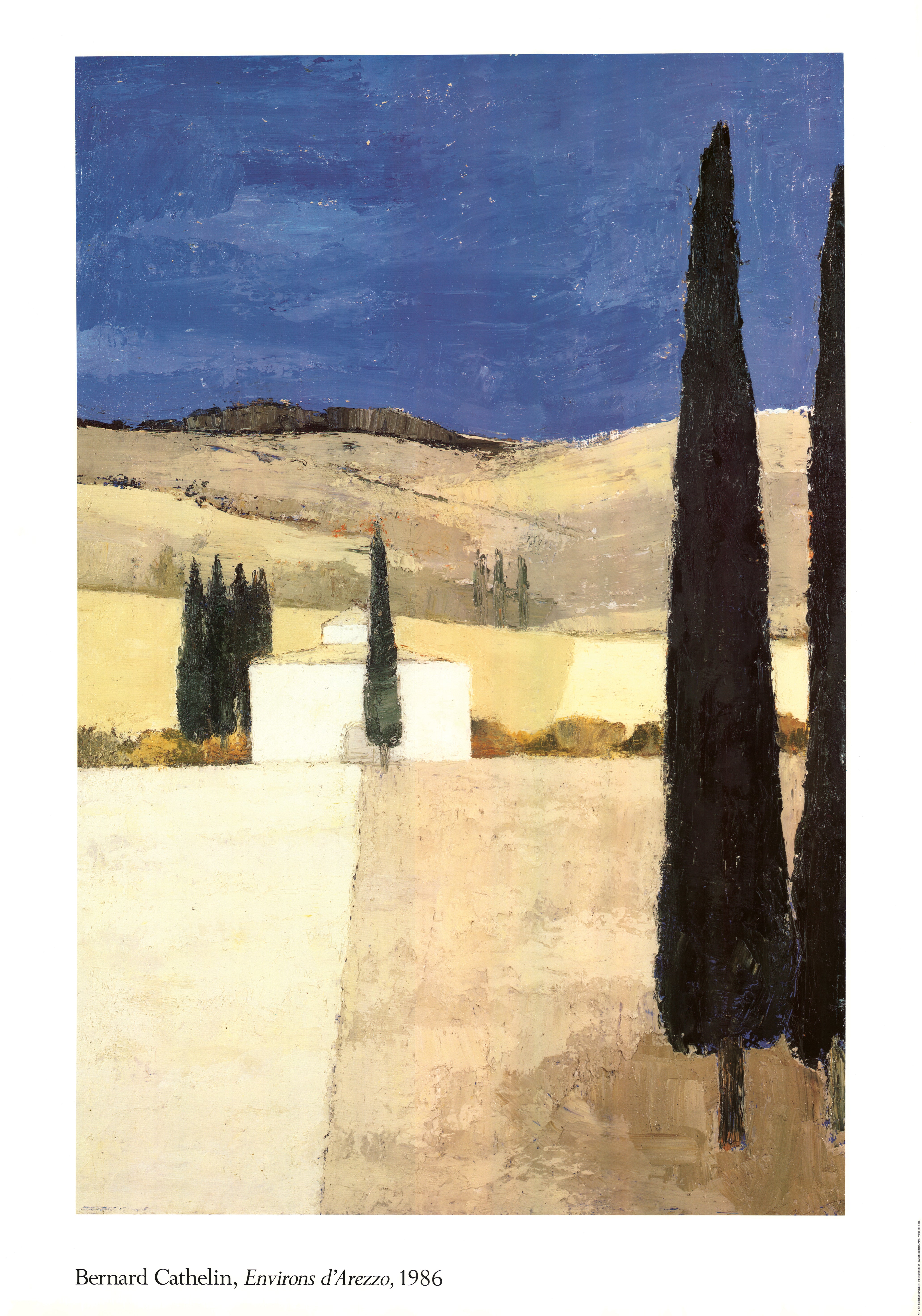Environ D'Arezzo, 1986 by Bernard Cathelin - 28 X 40 Inches (Art