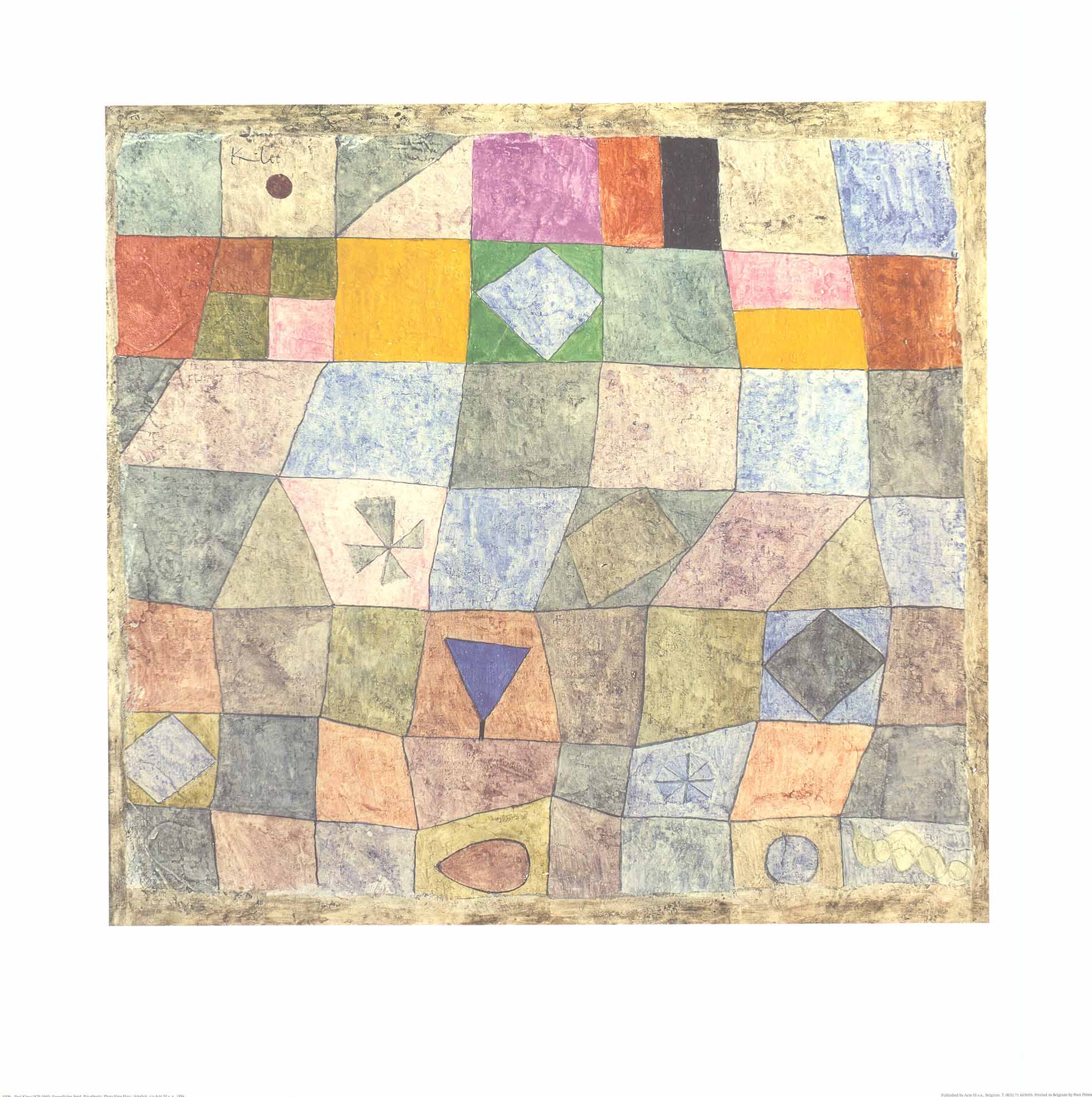 Friendly Game By Paul Klee - 27 X 27 Inches (watercolour) – Artistica 