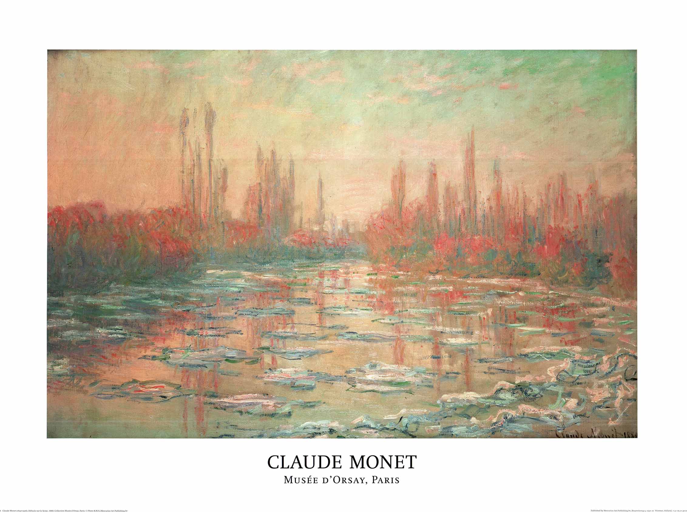 Débâcle sur la Seine, 1880 by Claude Monet -24X32