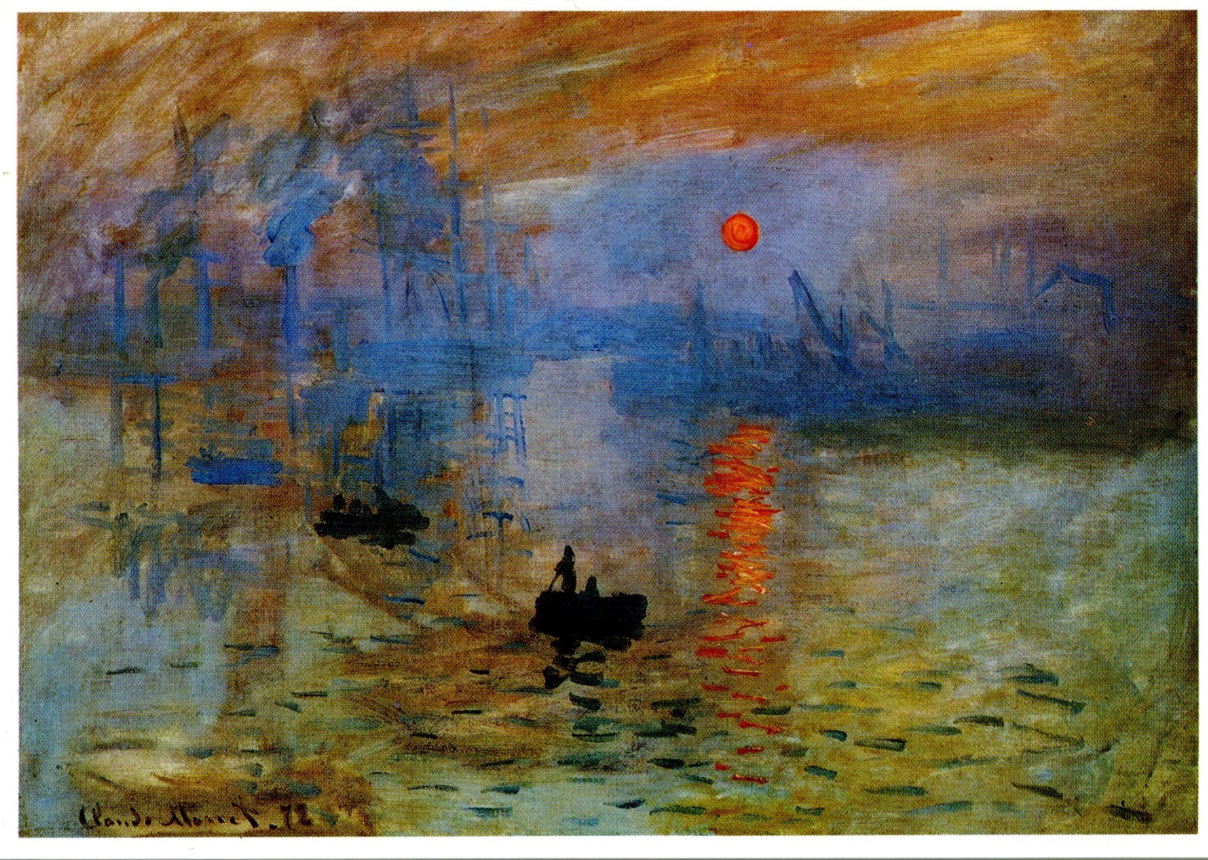 Soleil levant, 1873 by Claude Monet - 4 X 6 Inches (10 Postcards