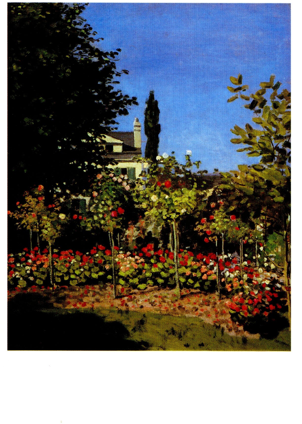 Estampe "Jardin De L'Artiste" Claude Monet - Réédition Athéna 1989, Papier Texturé, Non Encadrée