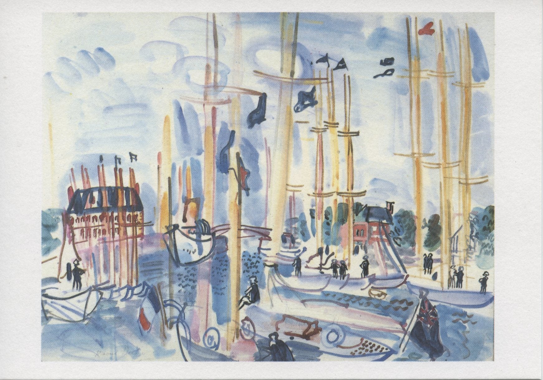 Voiliers à Deauville by Raoul Dufy - 4 X 6 Inches (10 Postcards