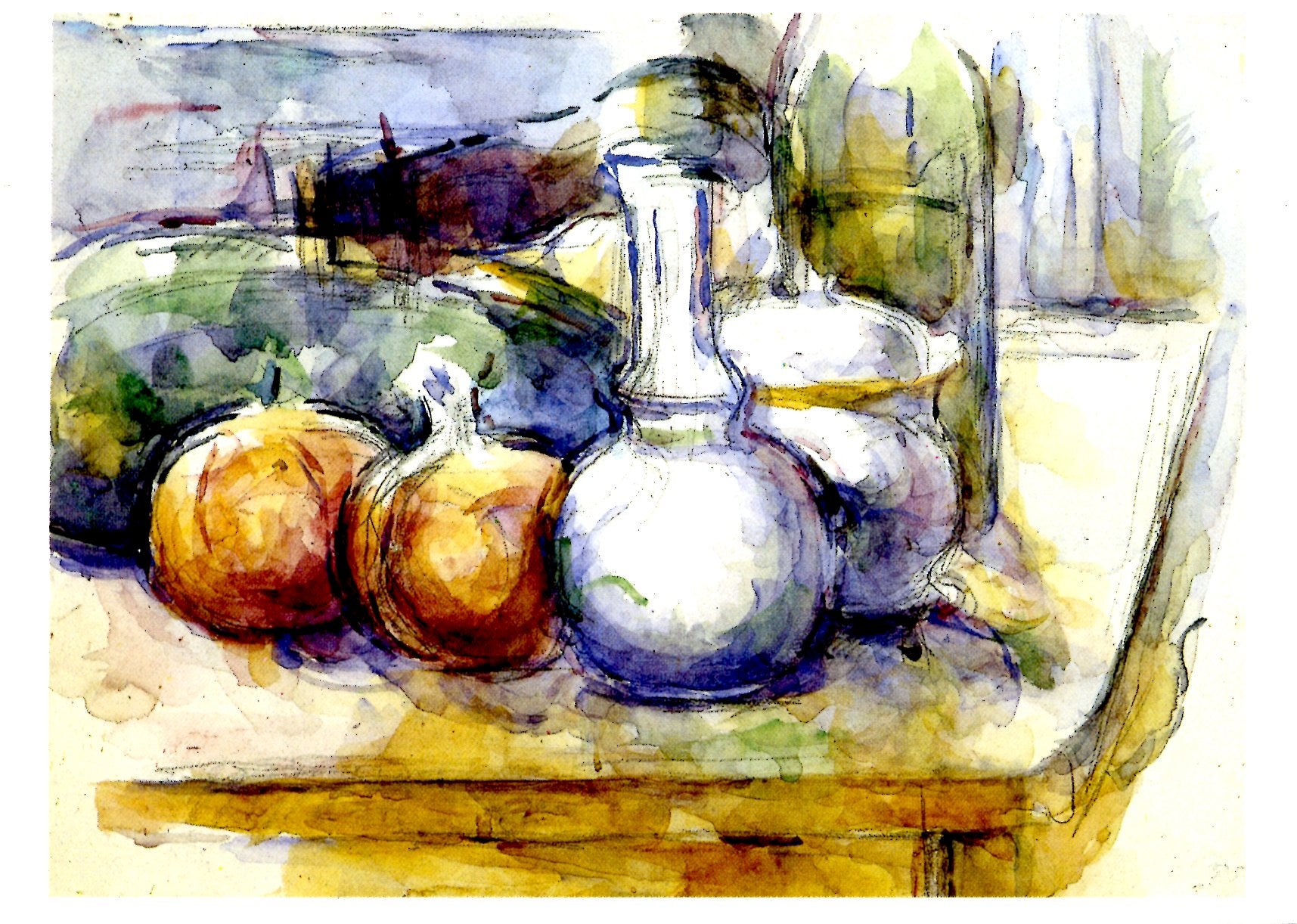 Nature morte à la carafe by Paul Cézanne - 4 X 6 Inches (10