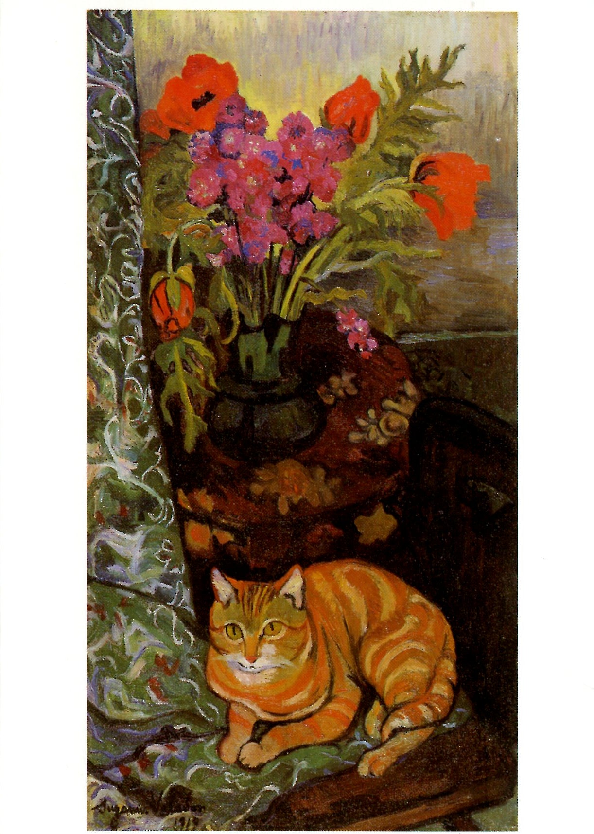 Bouquet Et Chat 1919 By Suzanne Valadon 4 X 6 Inches 10 Postcards bouquet-et-chat-1919-by-suzanne-valadon-4-x-6-inches-10-postcards