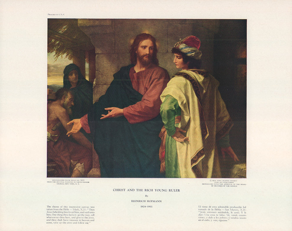 Christ And The Rich Young Ruler By Heinrich Hofmann 11 X 14 Inches christ-and-the-rich-young-ruler-by-heinrich-hofmann-11-x-14-inches
