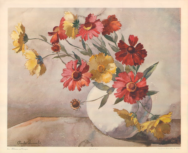 Helenium and Coriopsis by Paul Immel - 18 X 22 Inches (Art Print)