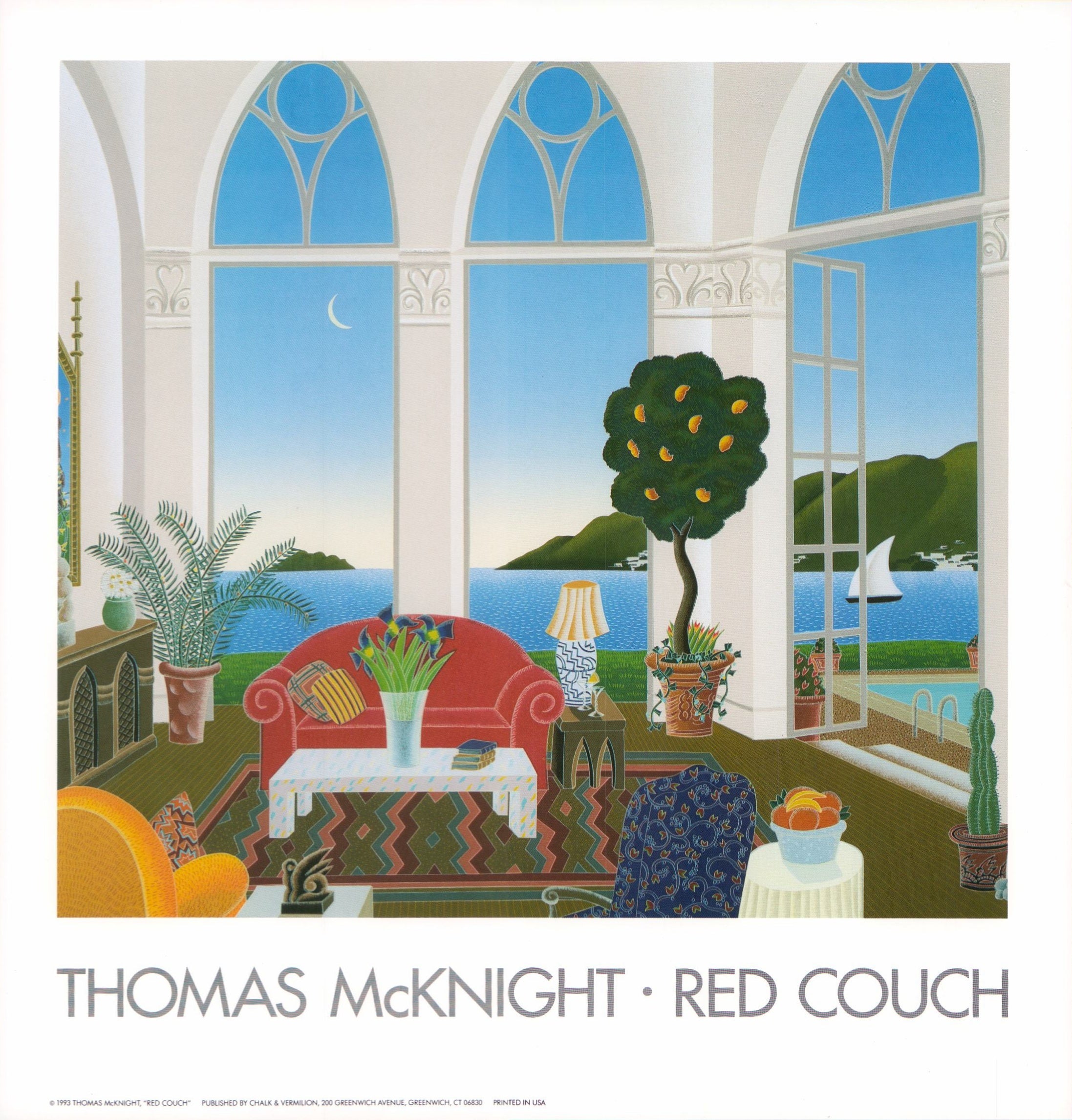 Red Couch, 1993 by Thomas McKnight - 11 X 12 Inches (Art Print