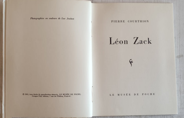 Léon Zack by Pierre Courthion (Vintage Softcover Book 1961)