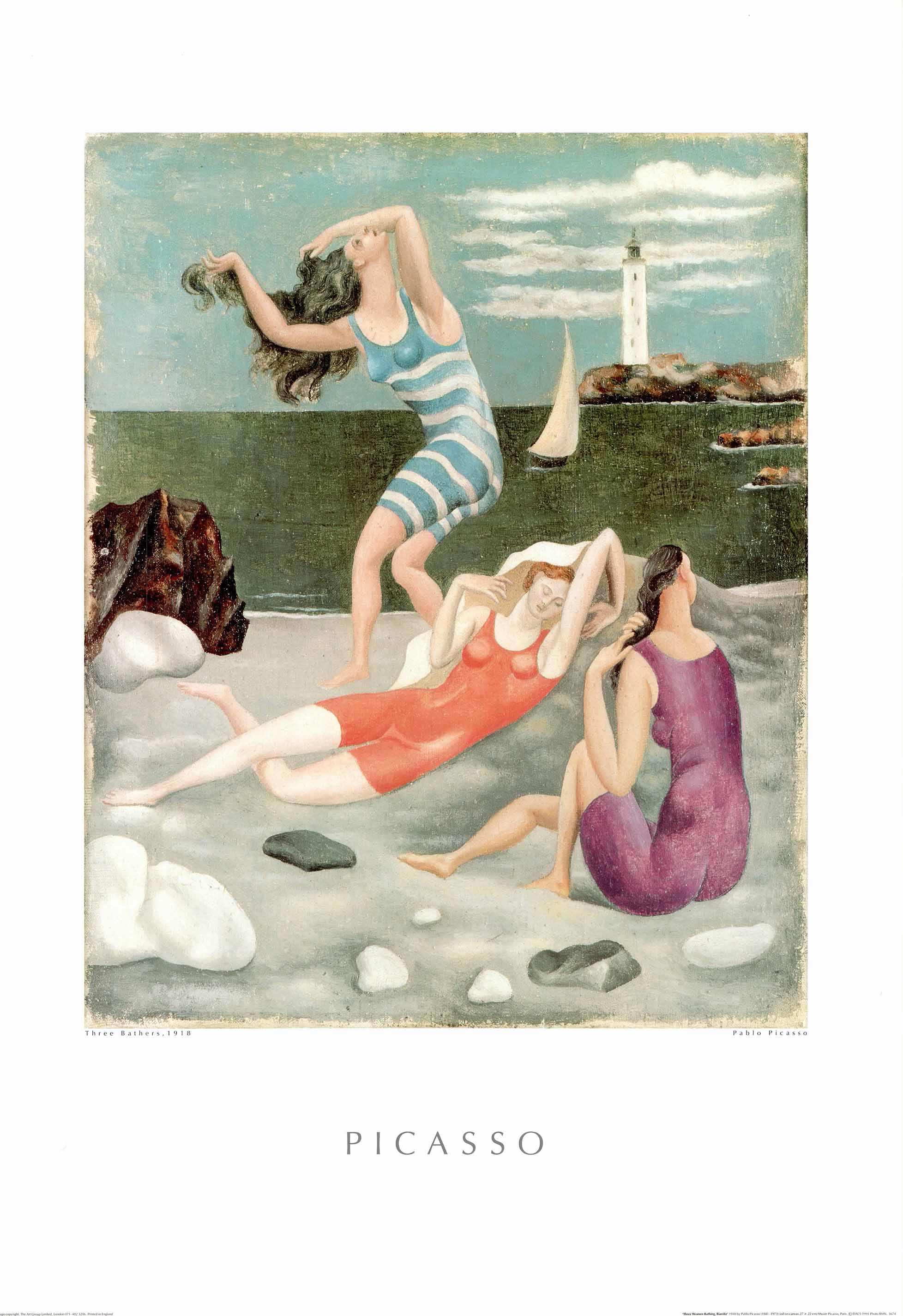Pablo Picasso - Bathers with a Toy Boat Custom Gallery Framed Print