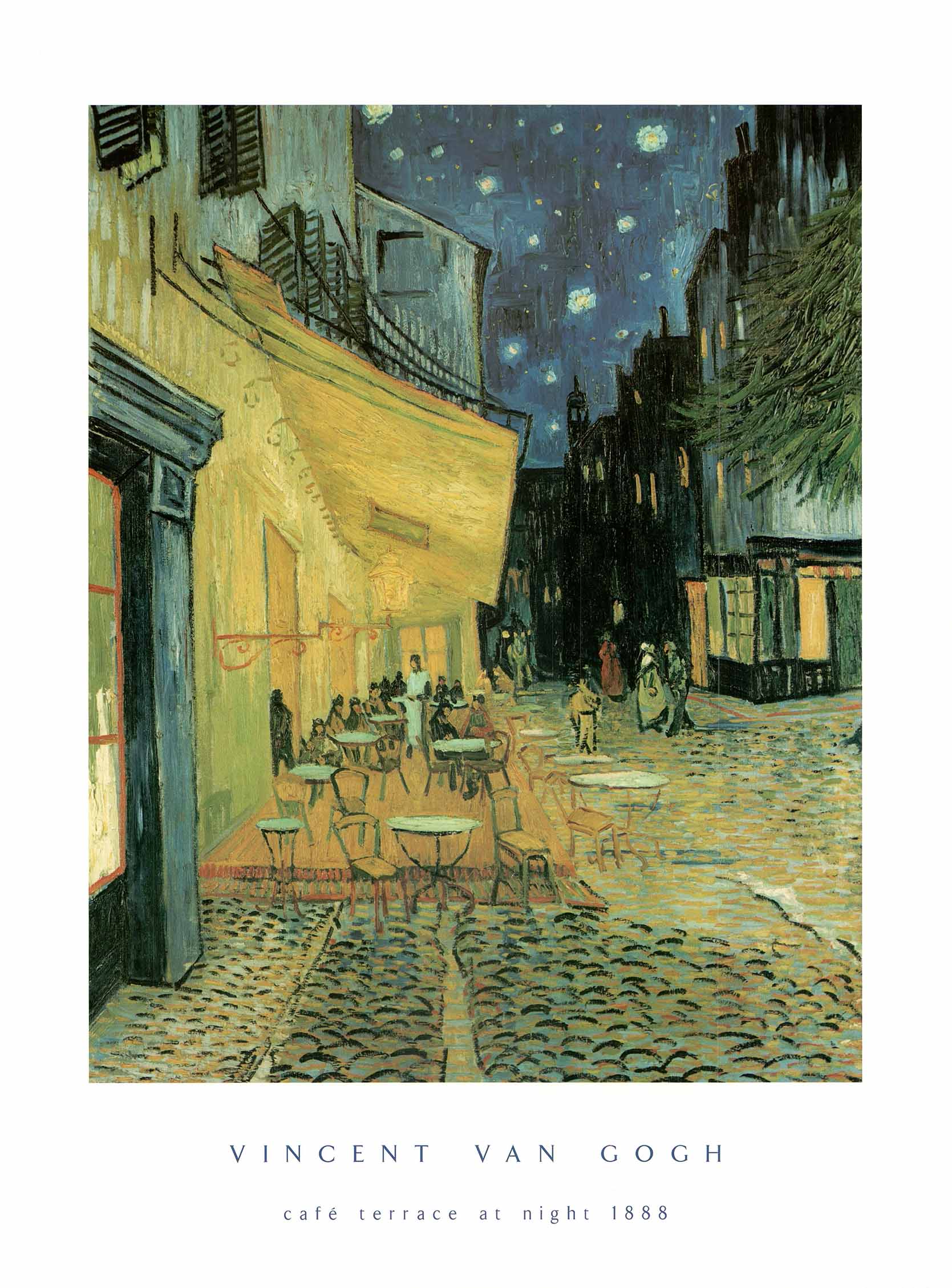 Cafe Terrace at Night, 1888 by Vincent Van Gogh - 24 X 32