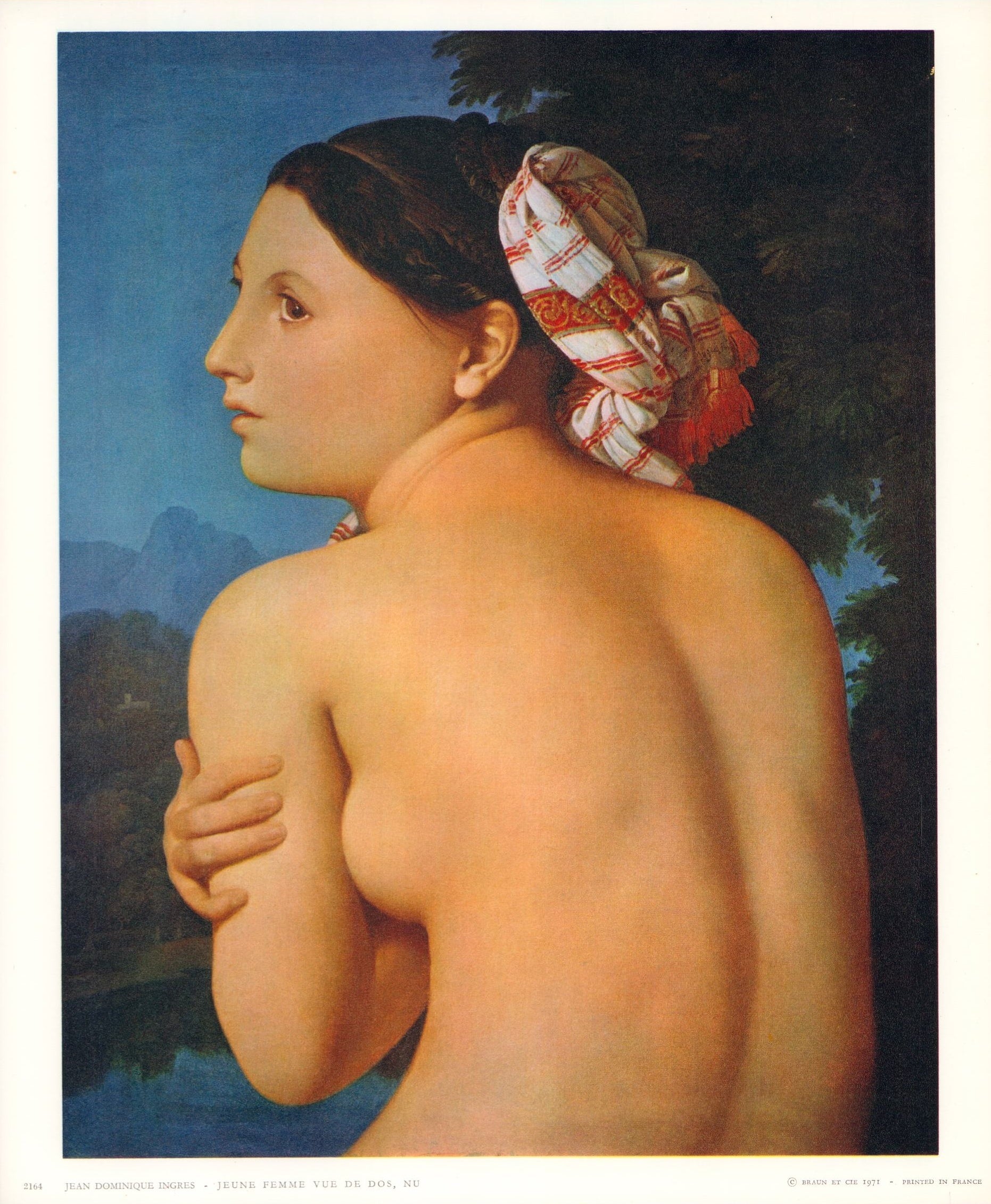 Young Nude from the Back by Jean Auguste Dominique Ingres-10X12