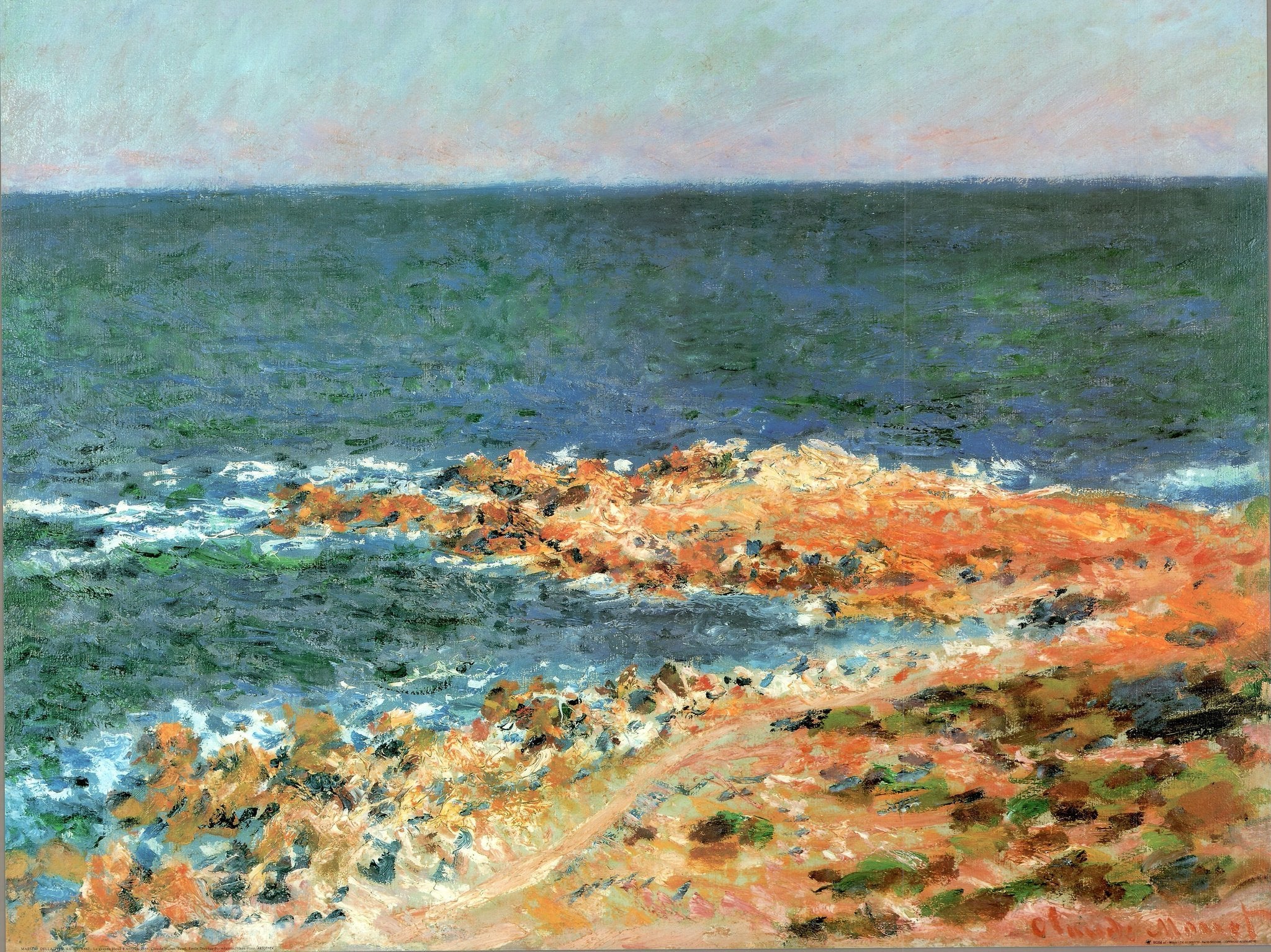 La Grande Bleue à Antibes, 1888 By Claude Monet - 24 X 32