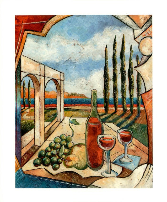 Wine Glass Painting, Painting on the Patio