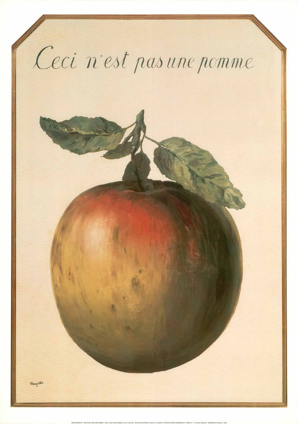 Ceci n'est pas une Pomme, 1964 by René Magritte - 20 X 28 Inches (Art Print)