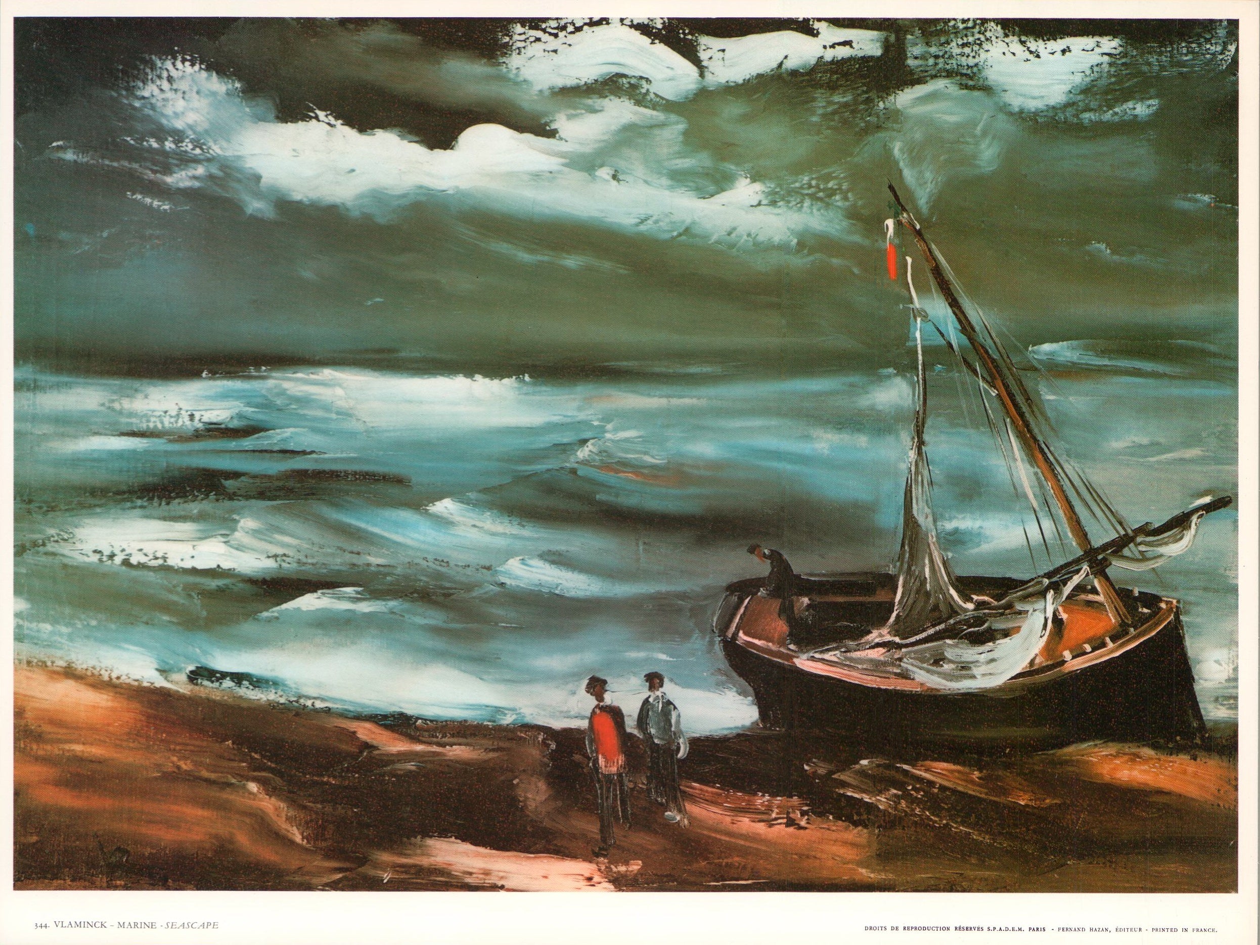Maurice de Vlaminck、PENICHE、海外版超希少レゾネ Seascape by Maurice de Vlaminck - 10 X 13 Inches (Art Print