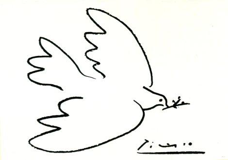 Dove of Peace by Pablo Picasso - 5 X 7 Inches (Greeting Card)