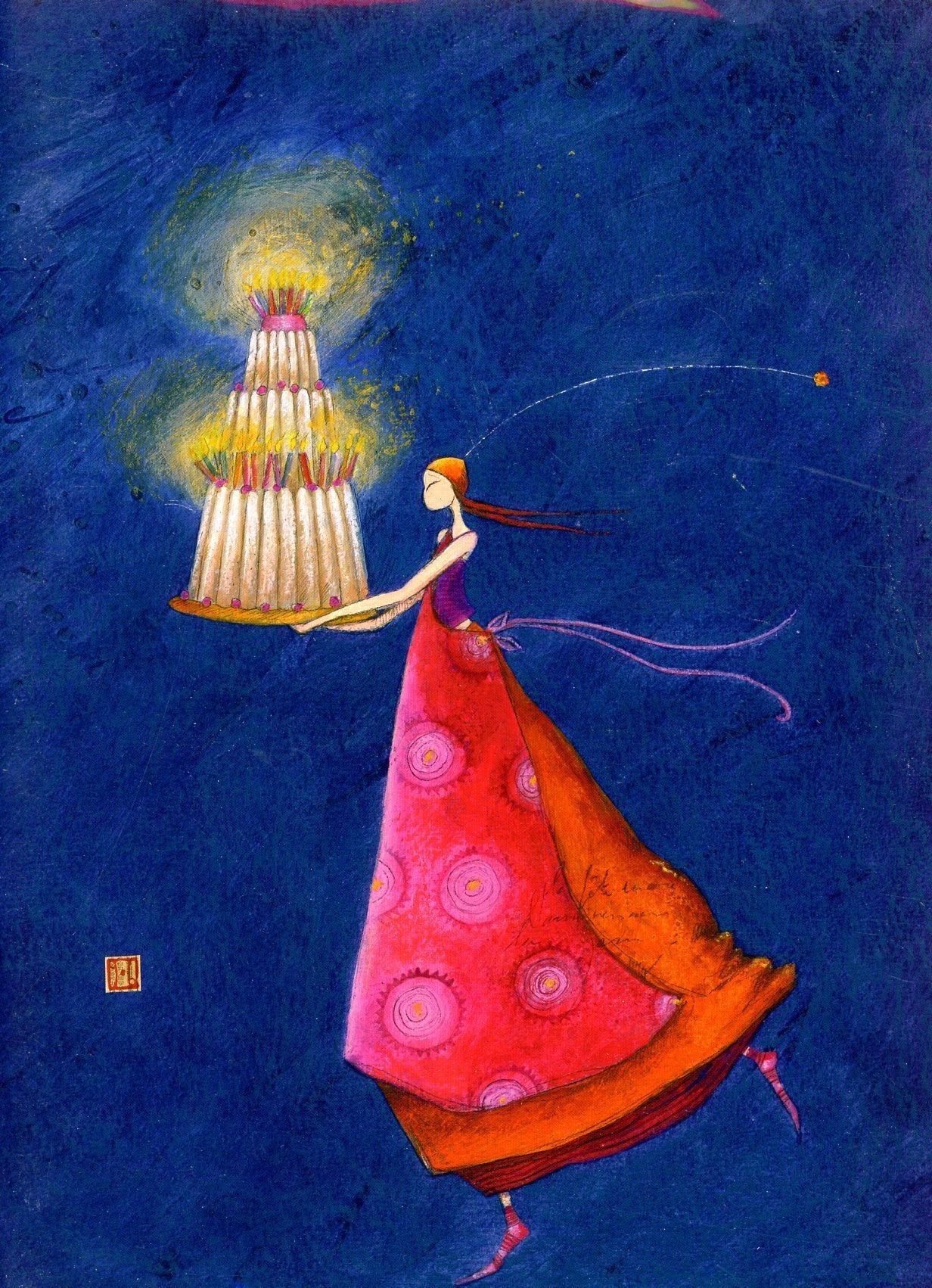 The Hostess By Gaelle Boissonnard 9 X 12 Inches Greeting Card the-hostess-by-gaelle-boissonnard-9-x-12-inches-greeting-card