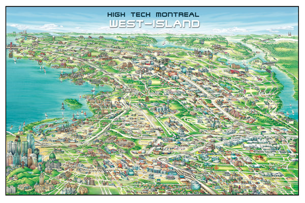Montreal's West Island, 1998 by Jean-Louis Rheault - 24 X 36 Inches (Art Print)