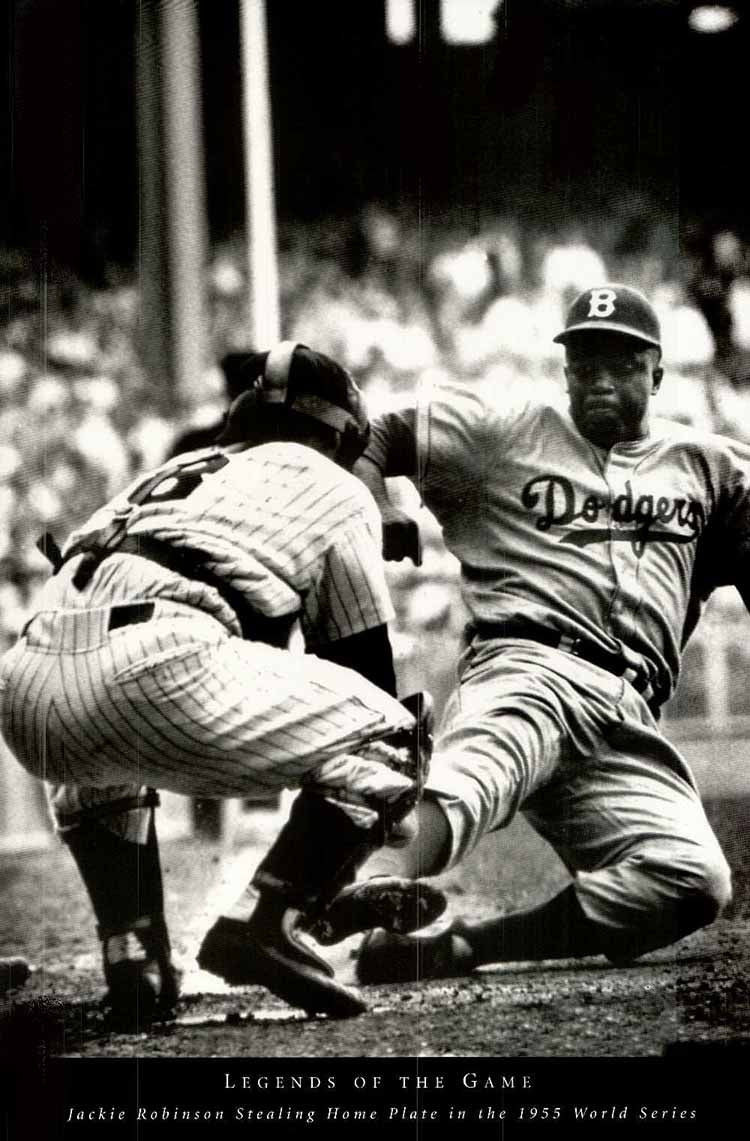 1955 Brooklyn Dodgers Jackie Robinson Canvas Print / Canvas Art by Retro  Images Archive - Fine Art America