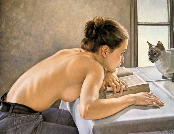 Sphinxes with Dictionary by Francine Van Hove - 20 X 26 Inches (Giclee Canvas)