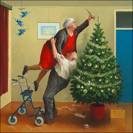 Christmas Angels, by Marius van Dokkum - 6 X 6 Inches (Note Card) – Artistica Fine Art