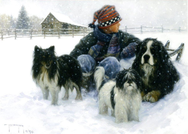 Boy's Best Fiends, 1996 by Robert Duncan - 5 X 7 Inches (Greeting Card)