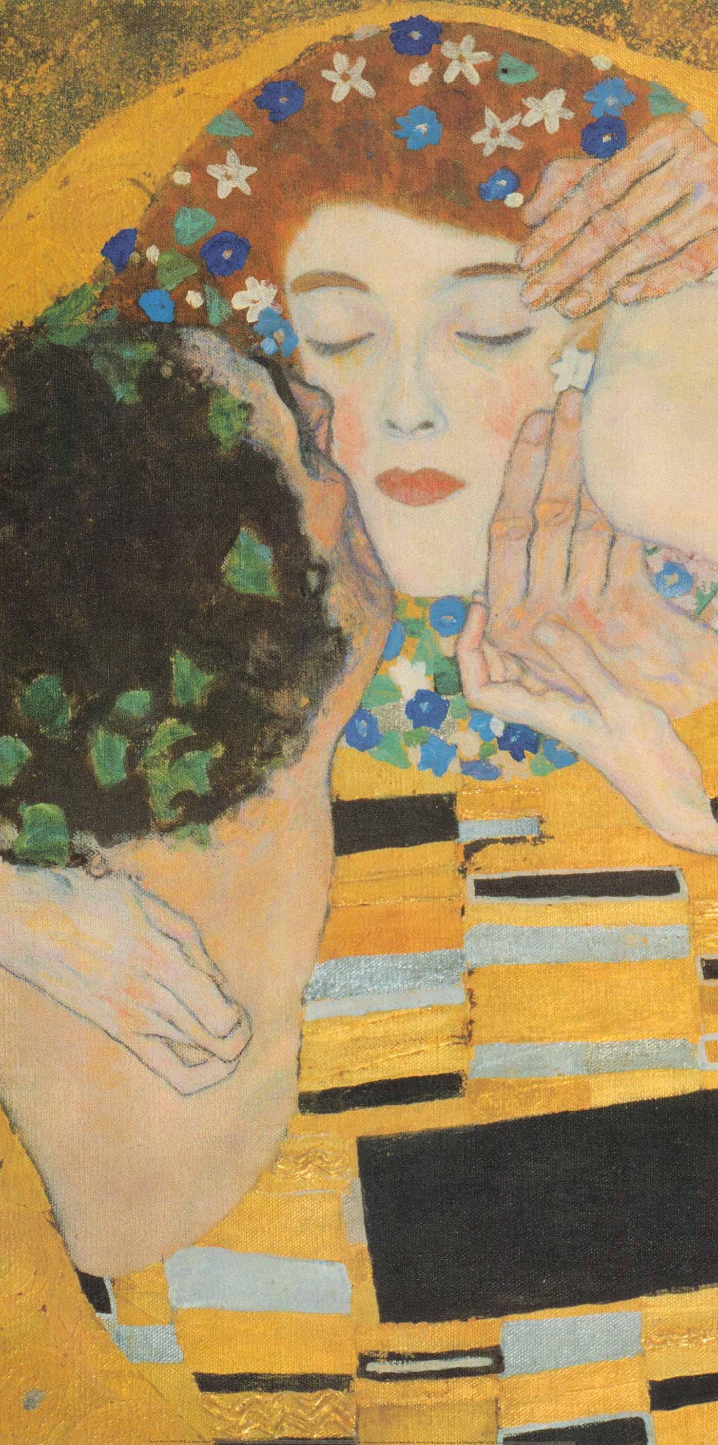 The Kiss, 1907-1908 by Gustav Klimt - 20 X 40 Inches (Art Print 