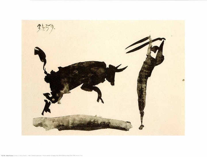 Corrida in ''Toros y Toreros'', 1959 by Pablo Picasso - 12 X 16 Inches (Art Print)