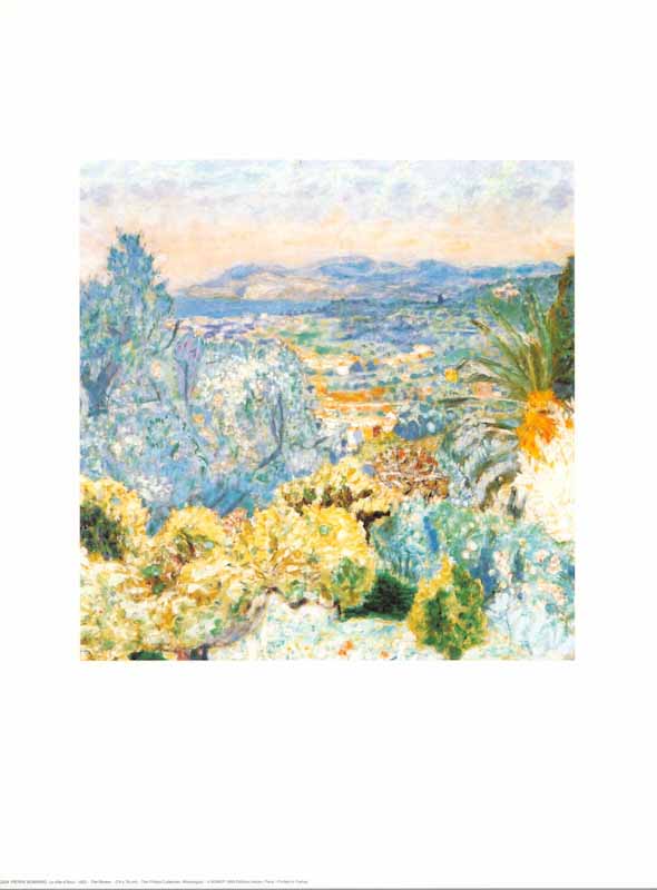 La Côte d'Azur, 1923 par Pierre Bonnard -12 X 16 pouces