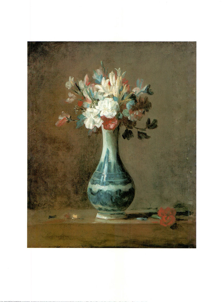 Bouquets d'Oeillets, 1757 by Jean Simeon Chardin - 12 X 16 Inches (Art Print)