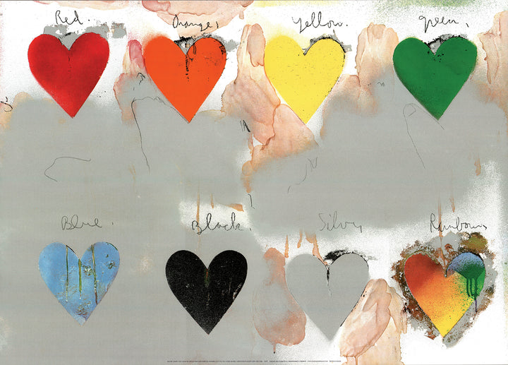 Hearts, 1970 by Jim Dine - 20 X 28 Inches (Art Print)