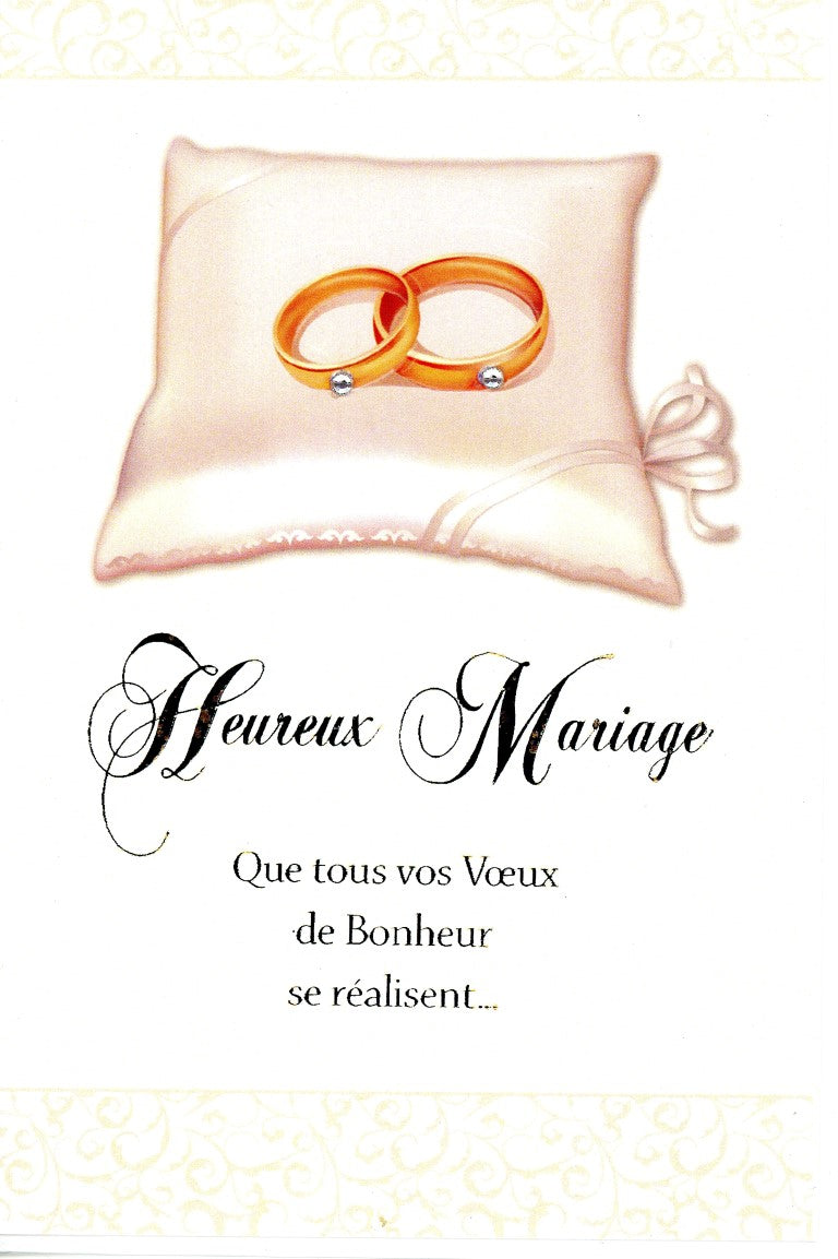 cartes de mariage heureux