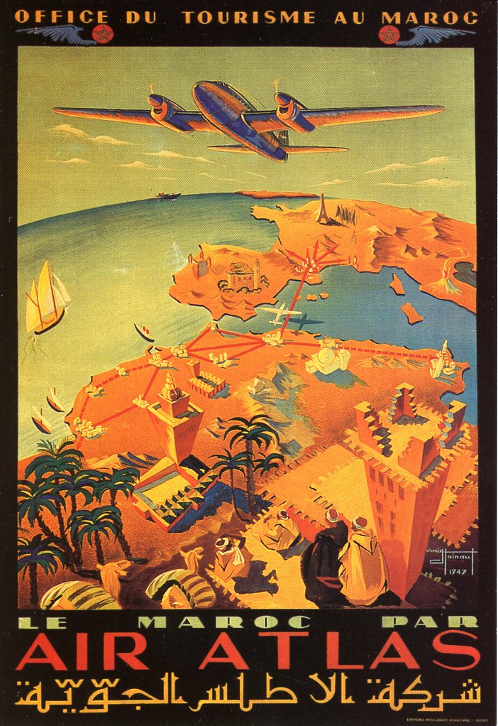 Tourist Office in Morocco, 1947 by Air Atlas - 5 X 7 Inches
