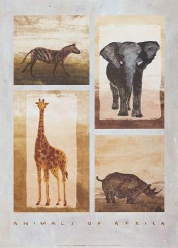Animals of Africa by Emmanuelle Teyras - 20 X 28 Inches (Art Print)