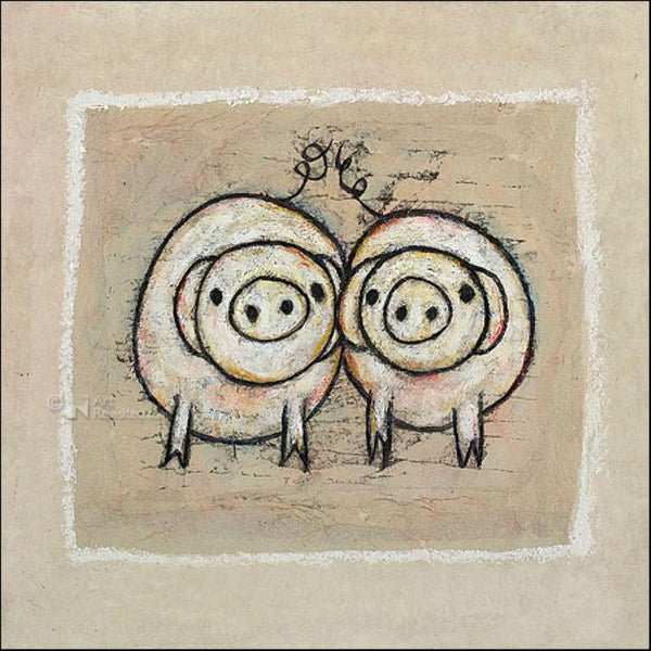 Coming Together by Hans P. Innemee - 6 X 6 Inches (Greeting Card)