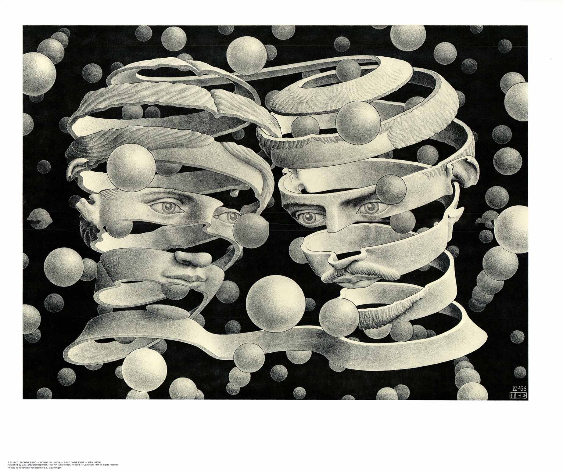 Bonds of Union by M. C. Escher - 22 X 26 Inches (Art Print) - Artistica ...