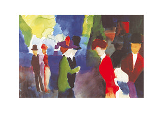 People Who Meet by August Macke - 24 X 32 Inches