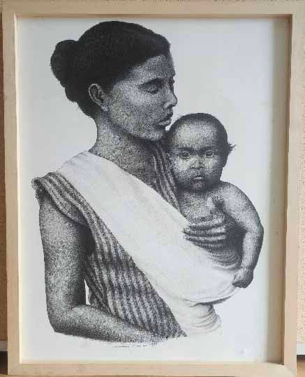 1987 by Manon - 15 X 19 Inches (Framed Lithograph Ready to Hang)