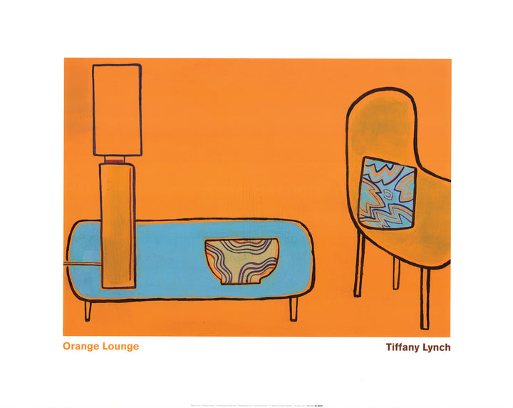 Orange Lounge by Tiffany Lynch - 16 X 20 Inches (Art Print)