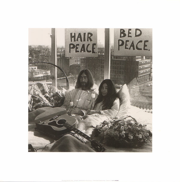 John Lennon & Yoko Ono Peace - 16 X 16 Inches (Art Print)
